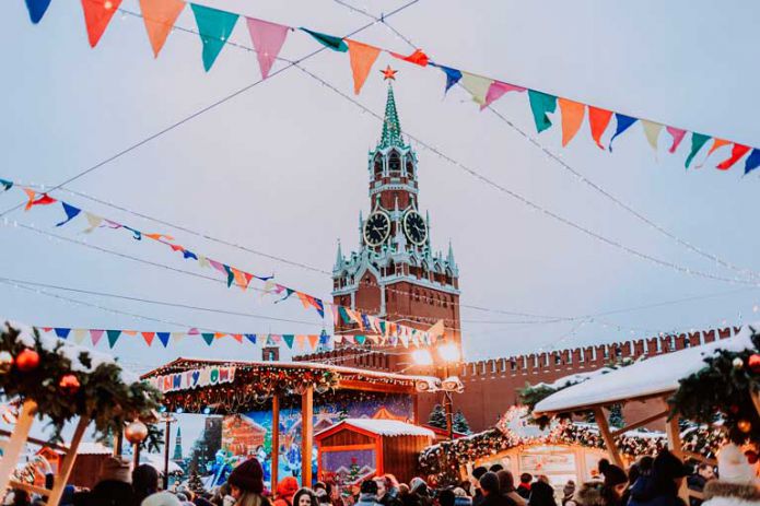 Christmas Fair on Red Square - Moscow, Russia