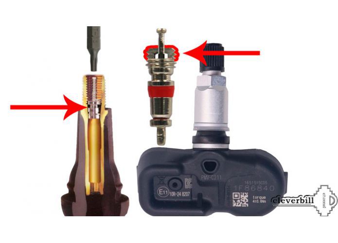 How to remove a broken nipple (valve stem core) from a tire pressure sensor valve