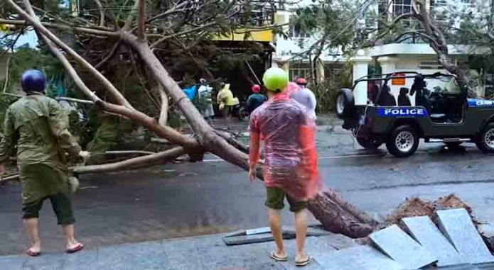 Typhoon - Damrey in Nha-Trang Vietnam